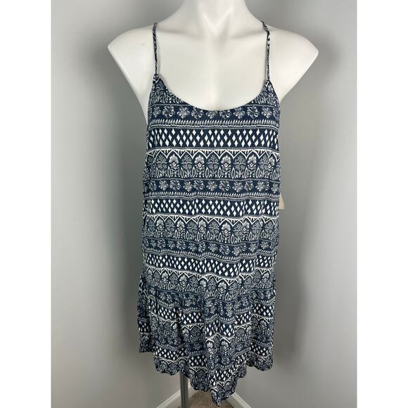Women's Roxy Boho Patterned Racerback Sundress XL Beach Vacation - Picture 1 of 7